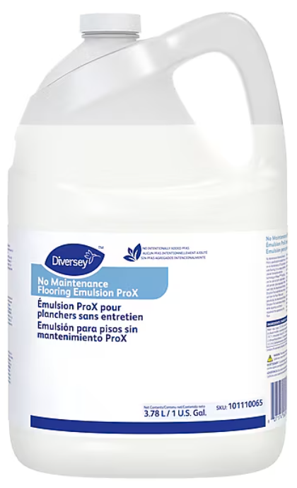 FLOOR CLEANER/EMULSION, DIVERSEY NO-MAINTENANCE PRODUCT, 1 GL., 4/CS LARGE